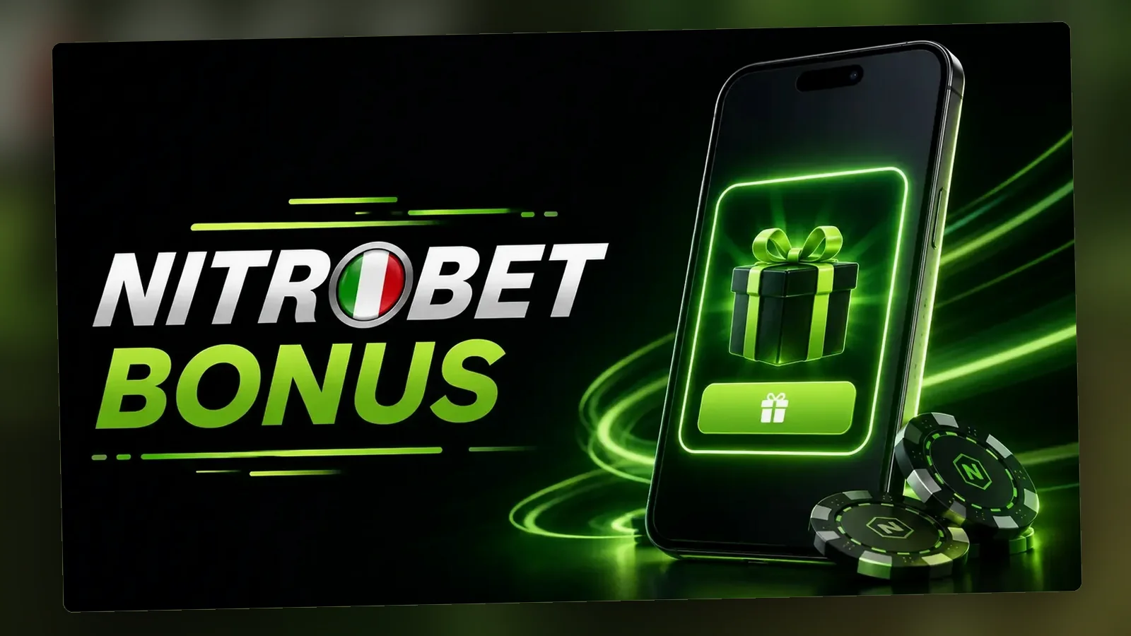 Un banner pubblicitario Nitrobet Bonus: l'offerta si attiva dal conto, dopo il login