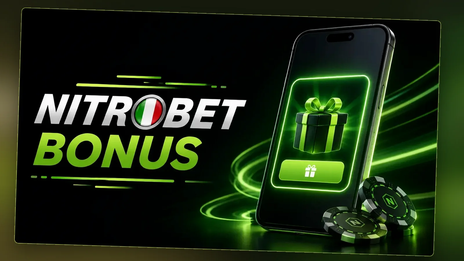 Un banner Nitrobet Bonus: grafica promozionale del benvenuto, non il modulo di iscrizione